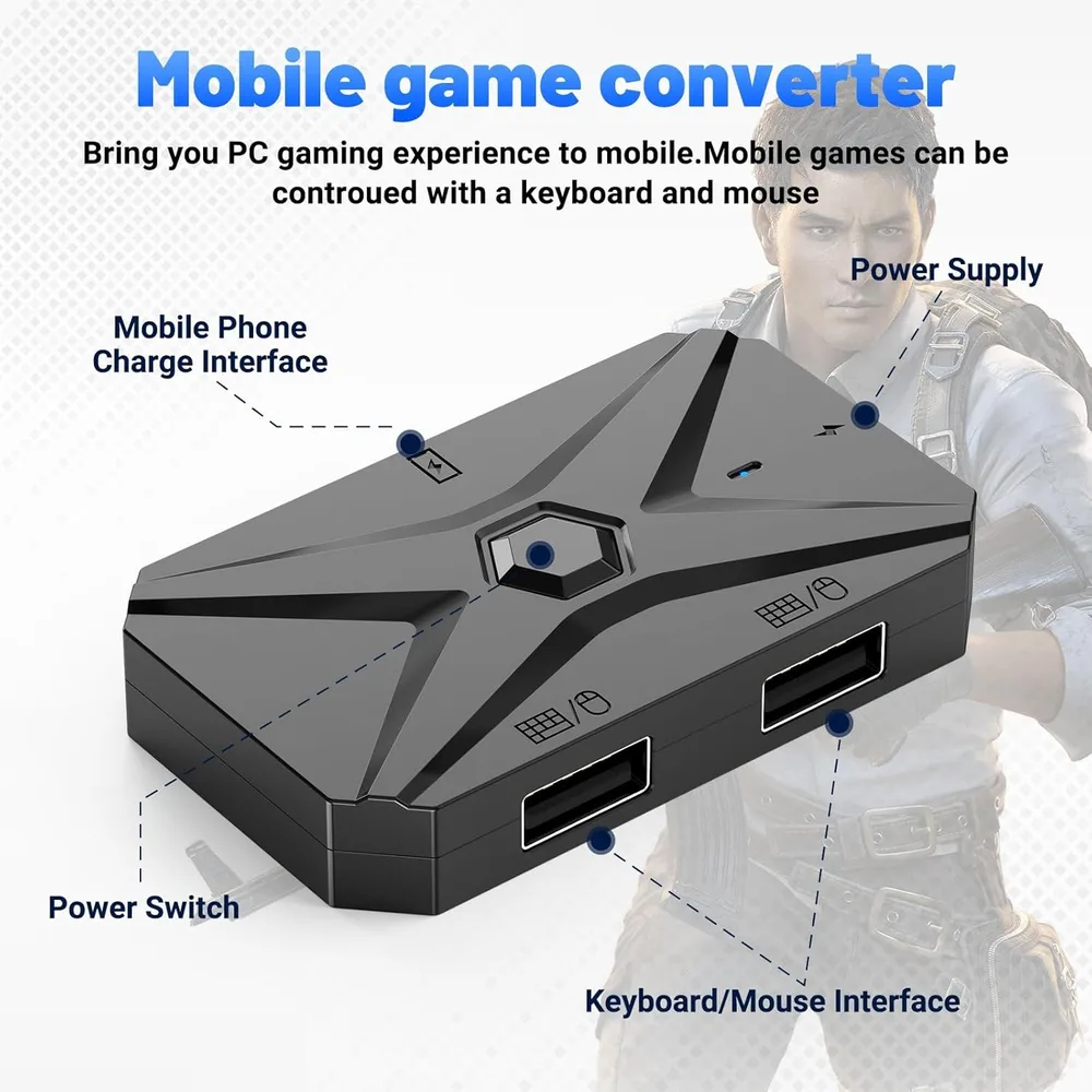 Convertisseur de clavier et de souris M1 Pro pour Smartphone et Tablette Android - محول لوحة مفاتيح وماوس للألعاب أندرويد