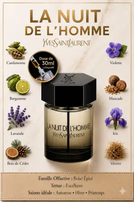 LA NUIT DE L'HOMME _Yves Saint Laurent ,dose 30ml