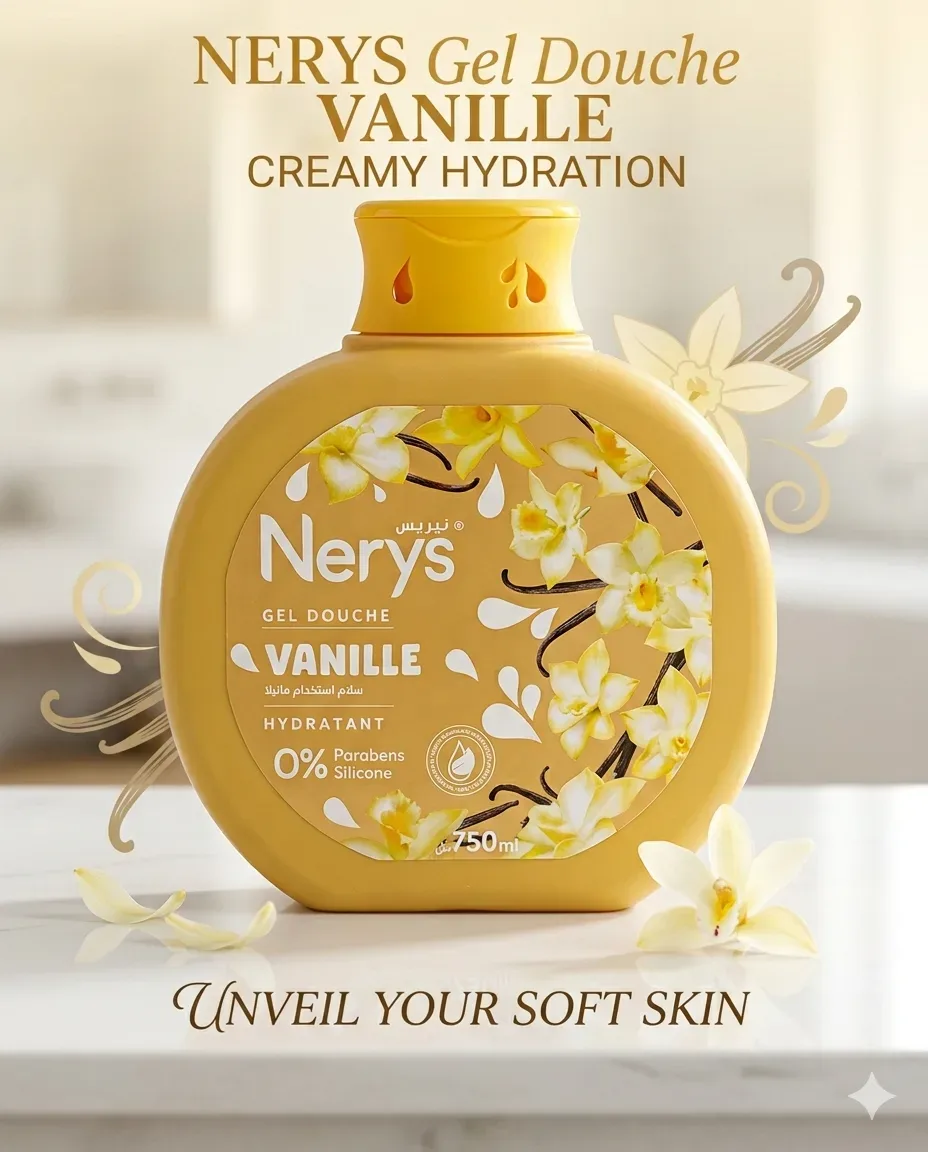 Nyres جال دوش عطر الفانيليا 750ml