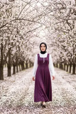 فستان مع بلوزة بفتحة الصيف و الربيع Pinafore