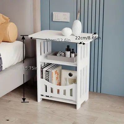 Compact Bedside Cabinet with Open Shelves CNC File