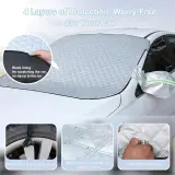 Couverture de Pare-brise Magnetique pour Voiture Toute Saison - غطاء الزجاج الأمامي للسيارة متعدد الفصول