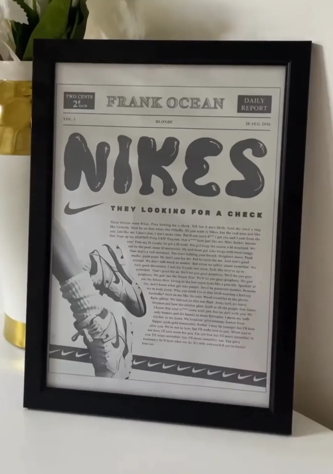 Cadre Nikes Frank Ocean