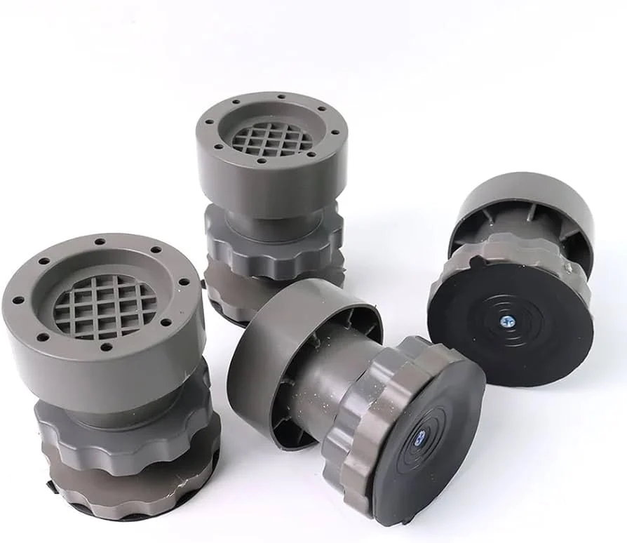 ensemble de pieds ou coussinets anti-vibrations ajustables, principalement utilisés sous les machines à laver et sèche-linge