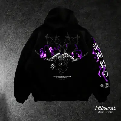 HOODIE OVERSIZE ZORO KING OF HELL