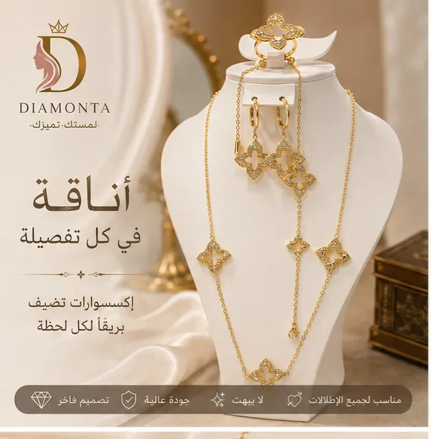 ✨ طقم مجوهرات فاخر بتصميم روبيرطو