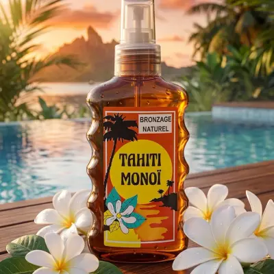 زيت "TAHITI MONOÏ" المخصص للتسمير الطبيعي (Bronzage Naturel)