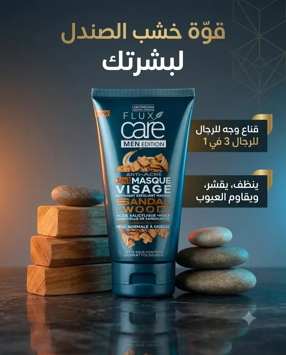 Flux men 3en1 ماسك وجه 150مل