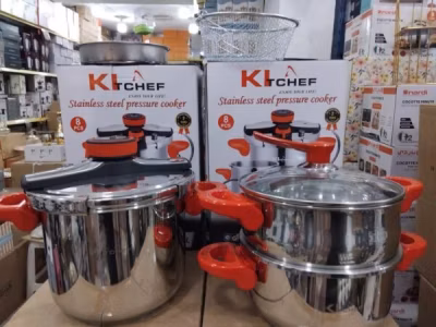 طقم قدور الضغط Kitchef الاحترافي (8 قطع) – Cocottes 4 + 7L