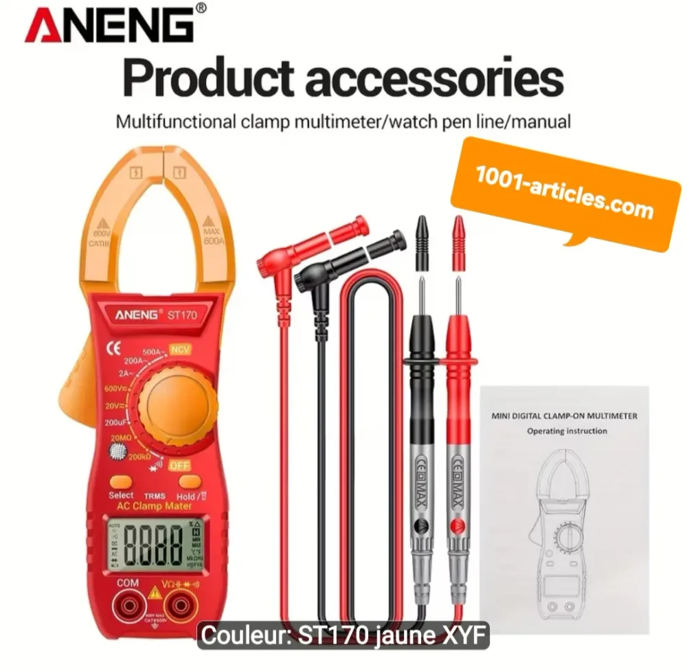 Pince Ampèremétrique Numérique ANENG ST170 - Multimètre Pro.