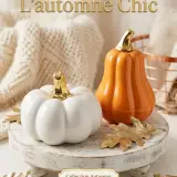 Citrouille décorative, deux pièces