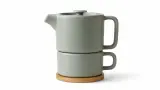 🍵 Théière Solitaire en Bambou & Céramique - 40cl