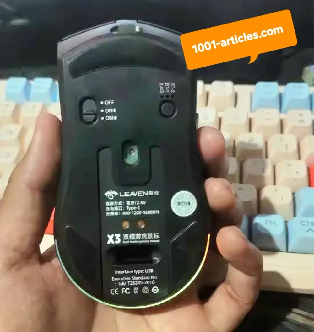 Souris Sans Fil Bi-Modes - Station de Charge Magnétique - RVB Bluetooth 5.2.