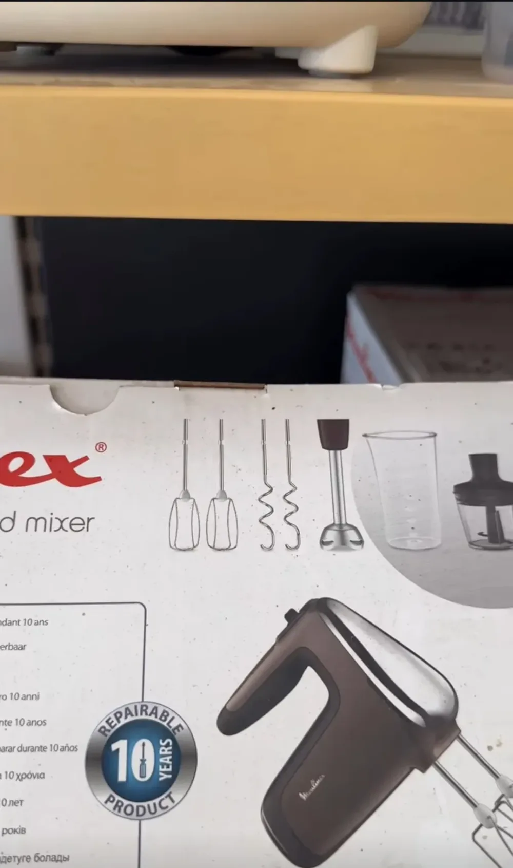 Moulinex Powermix Silence 600W – Batteur Multifonction 5-en-1
