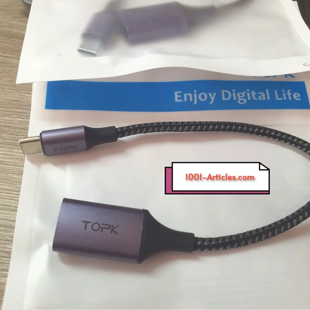 Câble TOPK A10-XT Adaptateur OTG USB A vers USB C