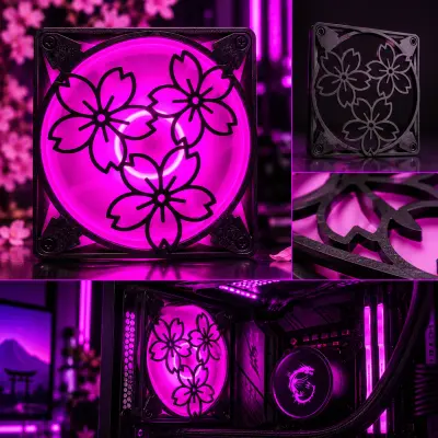 🌸 Sakura Bloom — Fan Cover 120mm