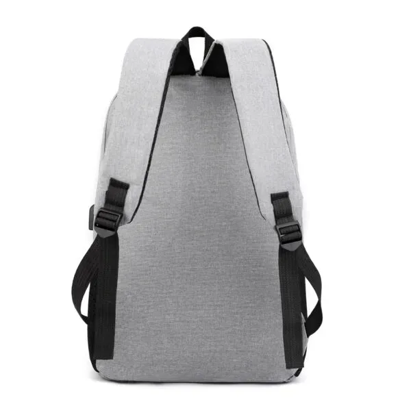 🎒 Sac à dos homme avec sac bandoulière et trousse 3en1 gris 2755-8 – محفظة ظهر رجالية 3 قطع رمادي