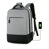 Sac à Dos Ordinateur Portable Multifonctionnel avec Port de Charge USB Grand Volume SACHM07GR - حقيبة ظهر متعددة الاستخدامات للكمبيوتر المحمول والعمل مع منفذ شحن