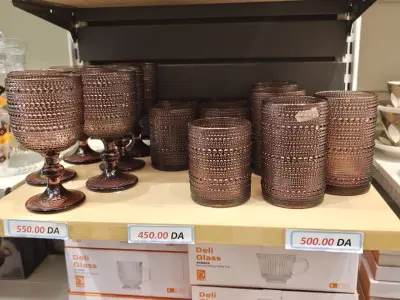 COLLECTION DELI GLASS - VERRES TEXTURÉS MARRON BRONZE