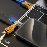 Câble de charge multifonction en nylon tressé durable 4 en 1 à double tête – شاحن سريع ومتين متعدد المنافذ