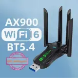 Adaptateur à 4 antennes USB AX900 WIFI6 et Bluetooth 5.4.2, double bandes