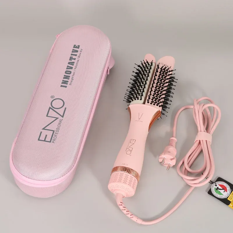 Brosse Saufflante ENZO EN-501  Innovative Air Dryer Brush - Dual Design Blow Dry, Straighten & Volumize with 800 Million Negative lons