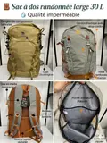 Sac à dos Camping et randonée 30 Litres