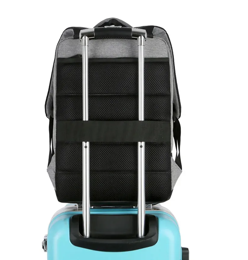 Sac à Dos Ordinateur Portable Multifonctionnel avec Port de Charge USB Grand Volume SACHM07GR - حقيبة ظهر متعددة الاستخدامات للكمبيوتر المحمول والعمل مع منفذ شحن