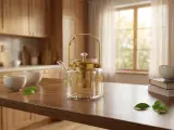 براد زجاجي ذهبي 1.1 ل