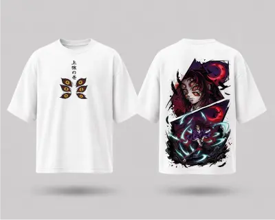 T-shirt Oversize Demon Slayer - Kokushibo, la Lune Supérieure Un