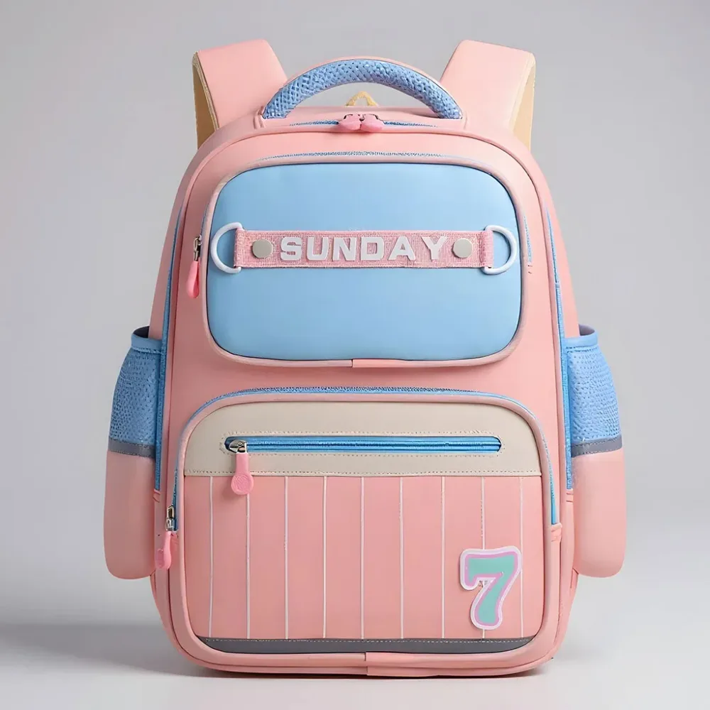 Sac à Dos Scolaire pour Enfants SUNDAY Rose – حقيبة ظهر مدرسية للأطفال وردي