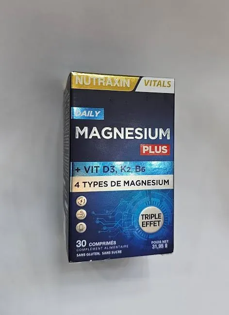 Nutraxin Magnesium Plus D3+K2+B6 -30 Comprimés