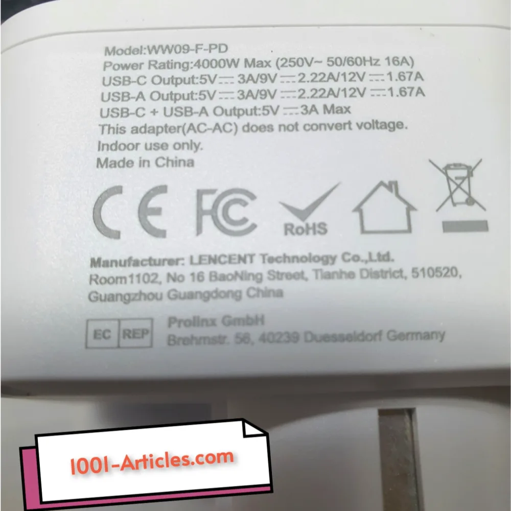 LENCENT Multiprises Charge Rapide USB