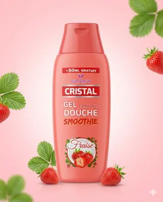 Cristal جال دوش بعطر الفراولة 300ml
