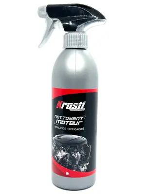 d'entretien automobile de la marque Krosti, notamment un nettoyant moteur