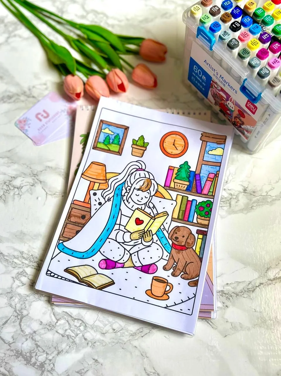 Cute Adult Coloring Book