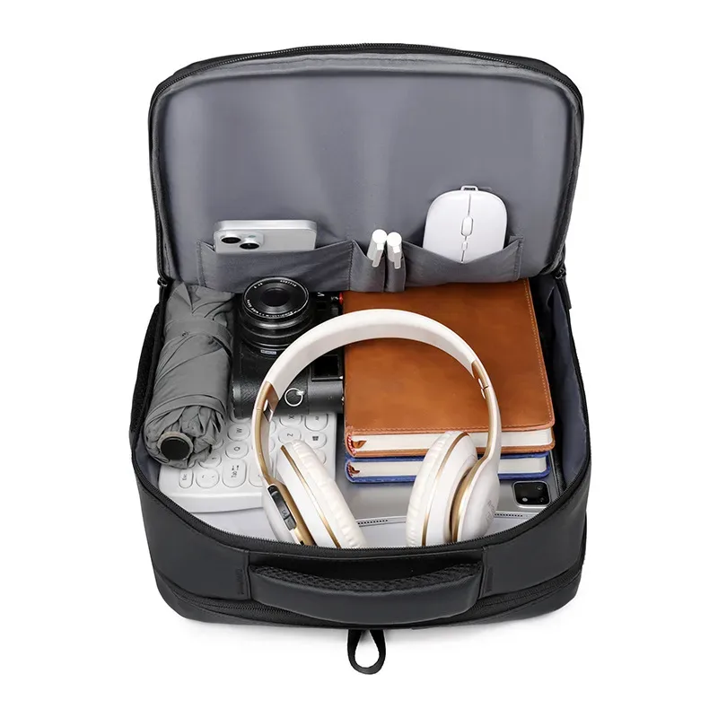 Sac à Dos Business Voyage pour Homme Convertible en Sac à Main Poche Extensible Vert SACHM01V - حقيبة ظهر للرجال متعددة الاستخدامات للكمبيوتر المحمول