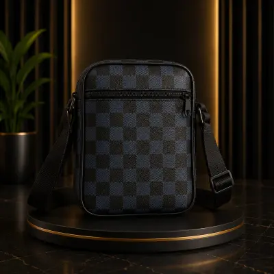 Sacoche Gucci bleu foncé noir