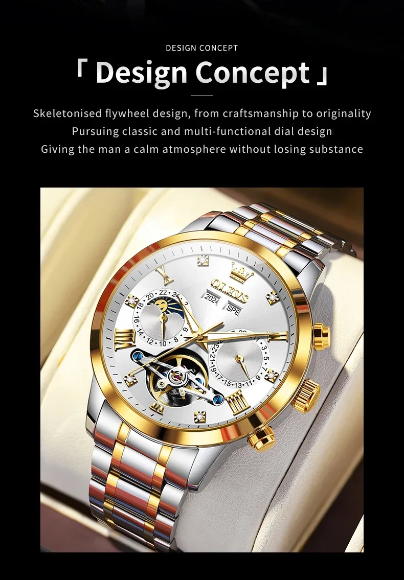 montre  Automatic Mechanical olevs  Original water ressiste 30 Metre