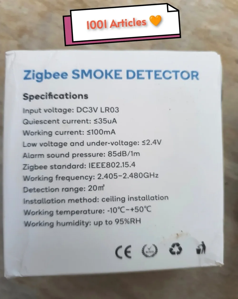 Capteur intelligent de fumée et incendie 🔥 Tuya Smart