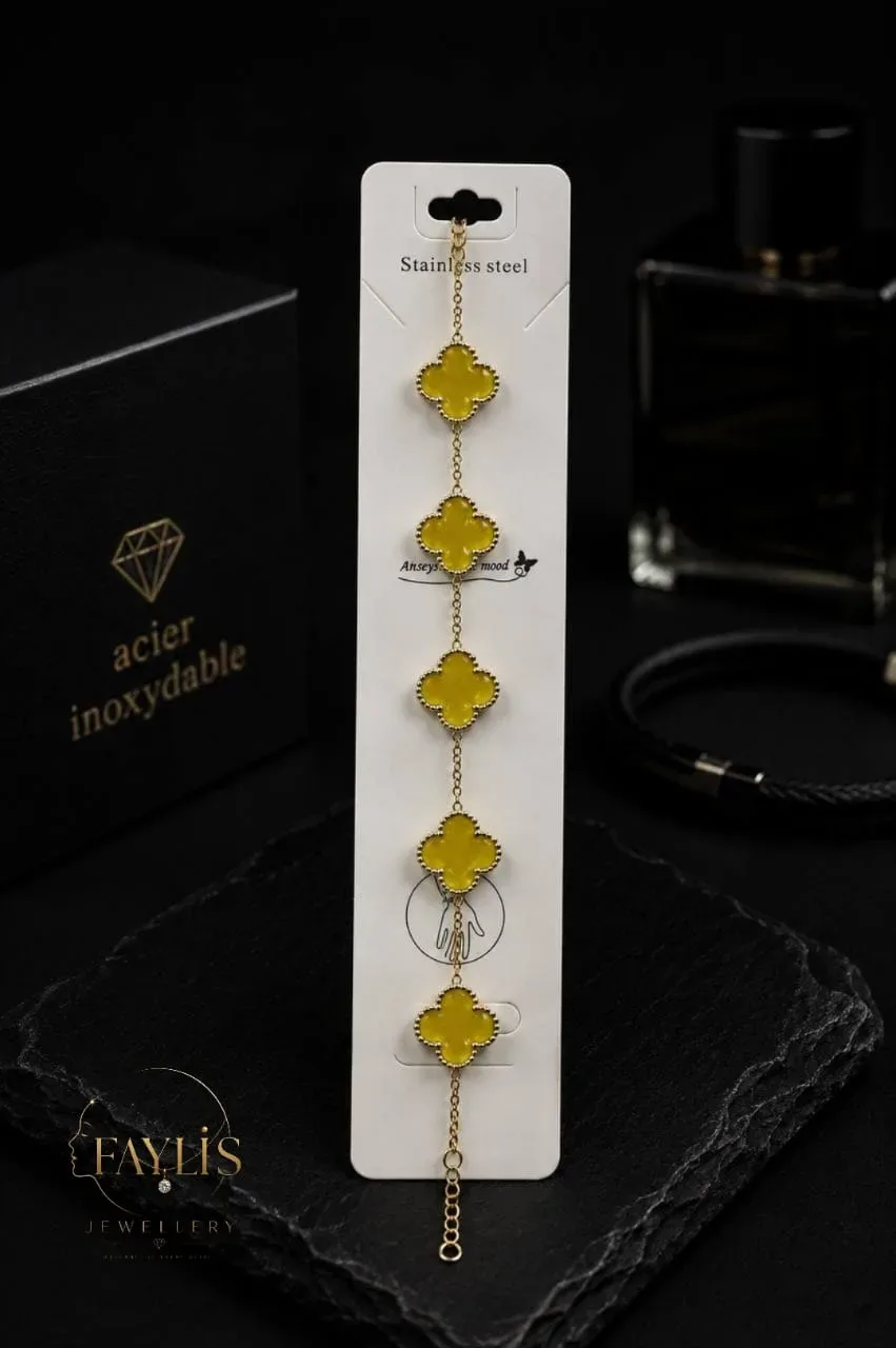 سوار Van Cleef & Arpels 🍀🪙(ورقة الحظ)