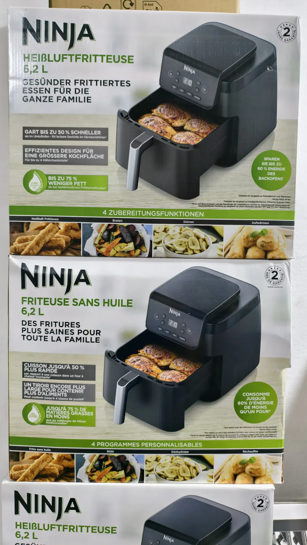 Air fryer Ninja Original 6.2 L/7.6L/10.4 مقلاة هوائية نينجا الاصلية 6.2 لتر / 7.6لتر /10.4لتر