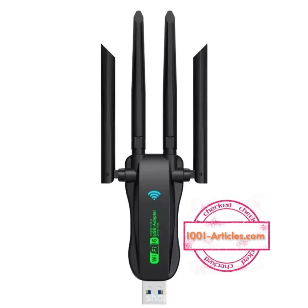 Adaptateur à 4 antennes USB AX900 WIFI6 et Bluetooth 5.4.2, double bandes