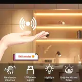 Ruban LED, bande lumineuse avec capteur de mouvement, induction, lumière chaude, USB