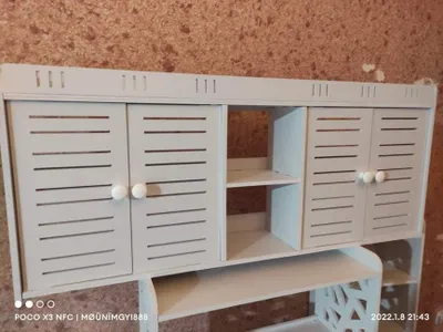 Wide Wall-Mounted Storage Cabinet CNC File