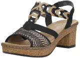 Sandales Femme Rieker Antistress 638C7-00 Noir – Talon 6,5 cm