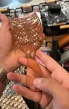 Brosse à cheveux démêlante translucide effet pailleté