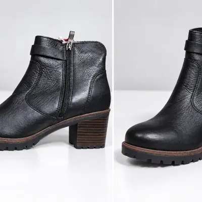 Bottines ARA HighSoft noires à talon – Cuir
