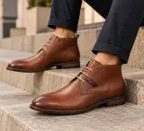 Bottines Homme Lloyd Daniel en Cuir Véritable Marron – Style Élégant