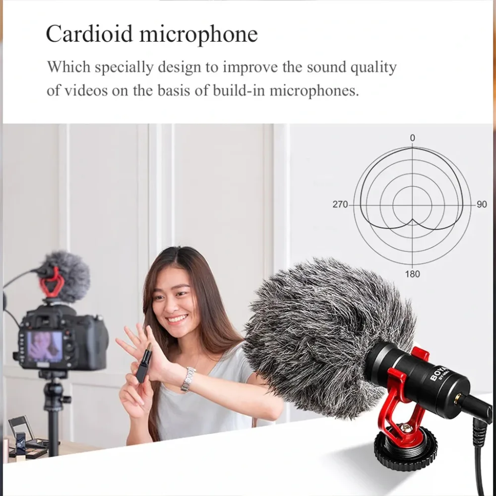 Boya MM1 Microphone Universel pour Appareil Photo et Smartphones
